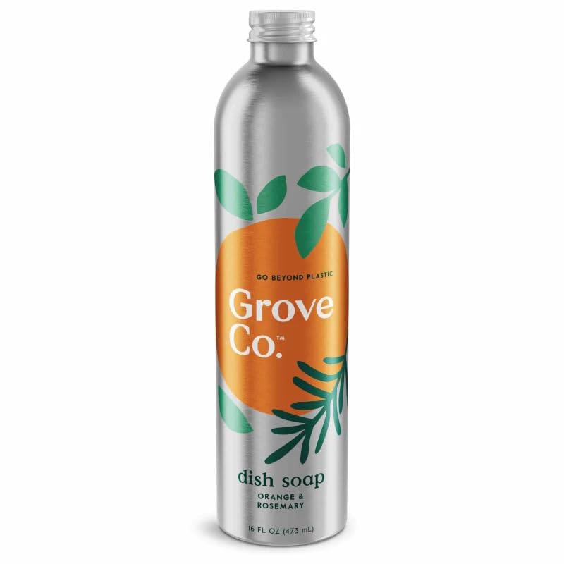 Grove Co. Dish Soap, 3 x 16 fl oz Refills, Orange & Rosemary