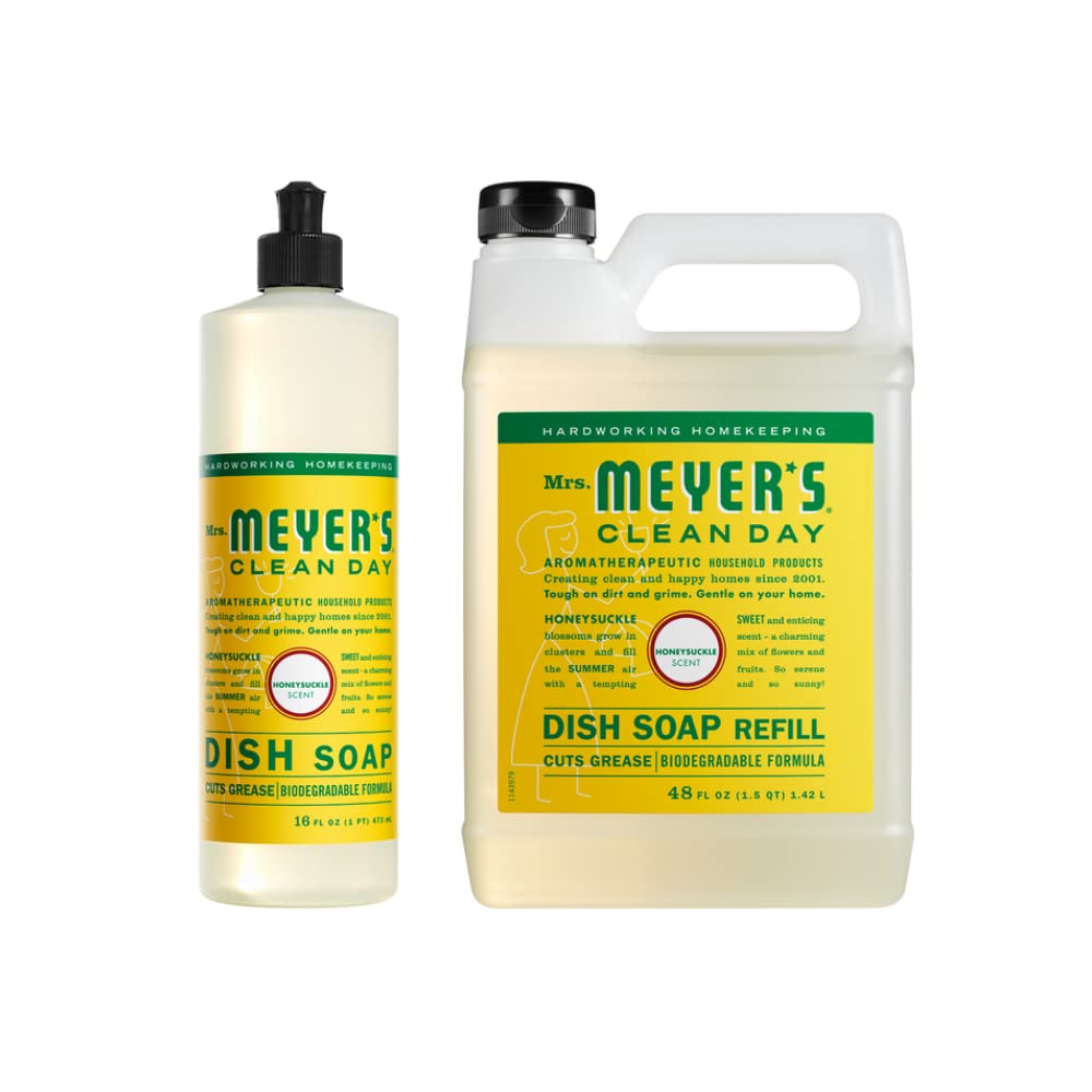 MRS. MEYER'S CLEAN DAY Liquid Dish Soap, Apple Cider, 16 fl oz, 3 Pack