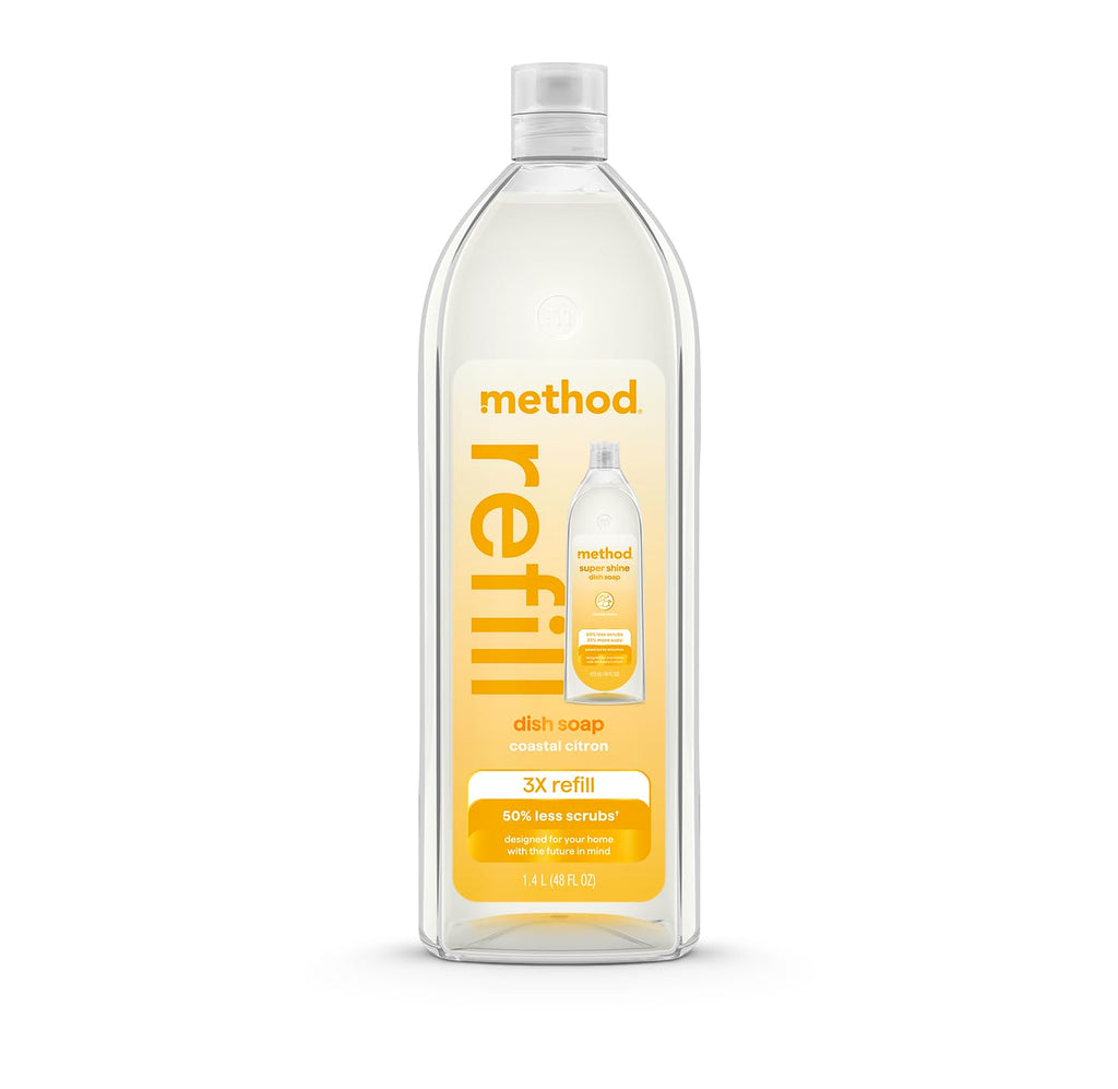 method Super Shine Liquid Dish Soap Refill, Dewy Daze Scented, 48 fl oz