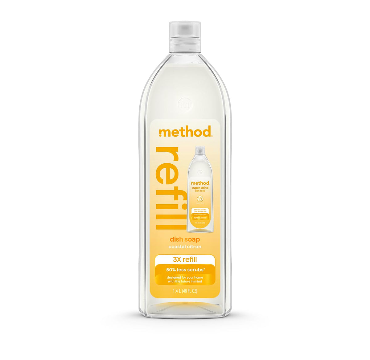 method Super Shine Liquid Dish Soap Refill, Dewy Daze Scented, 48 fl oz