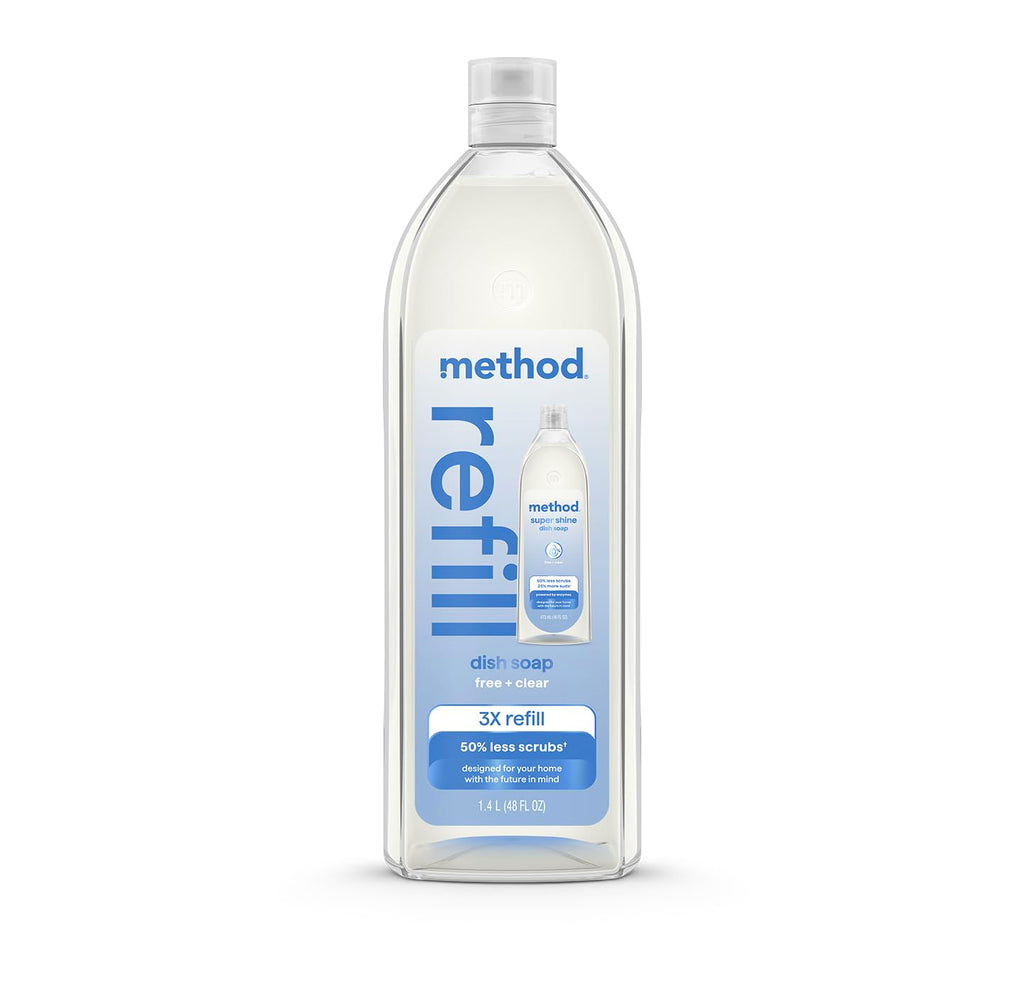 method Super Shine Liquid Dish Soap Refill, Dewy Daze Scented, 48 fl oz