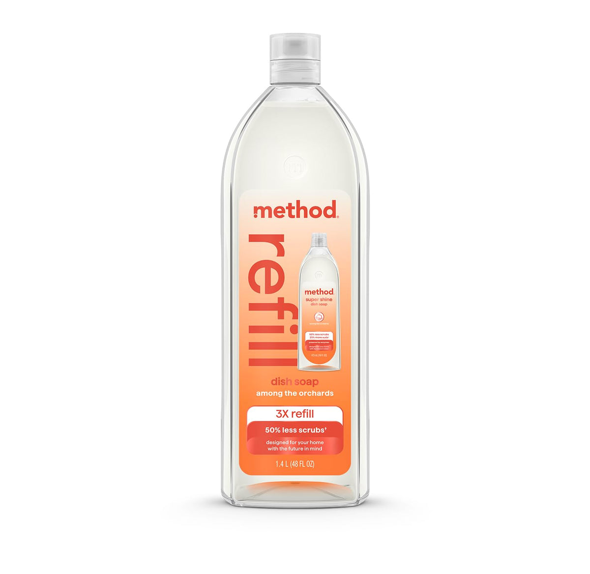 method Super Shine Liquid Dish Soap Refill, Dewy Daze Scented, 48 fl oz