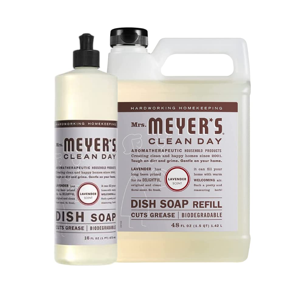 MRS. MEYER'S CLEAN DAY Liquid Dish Soap, Lemon Verbena, 16 fl. Oz
