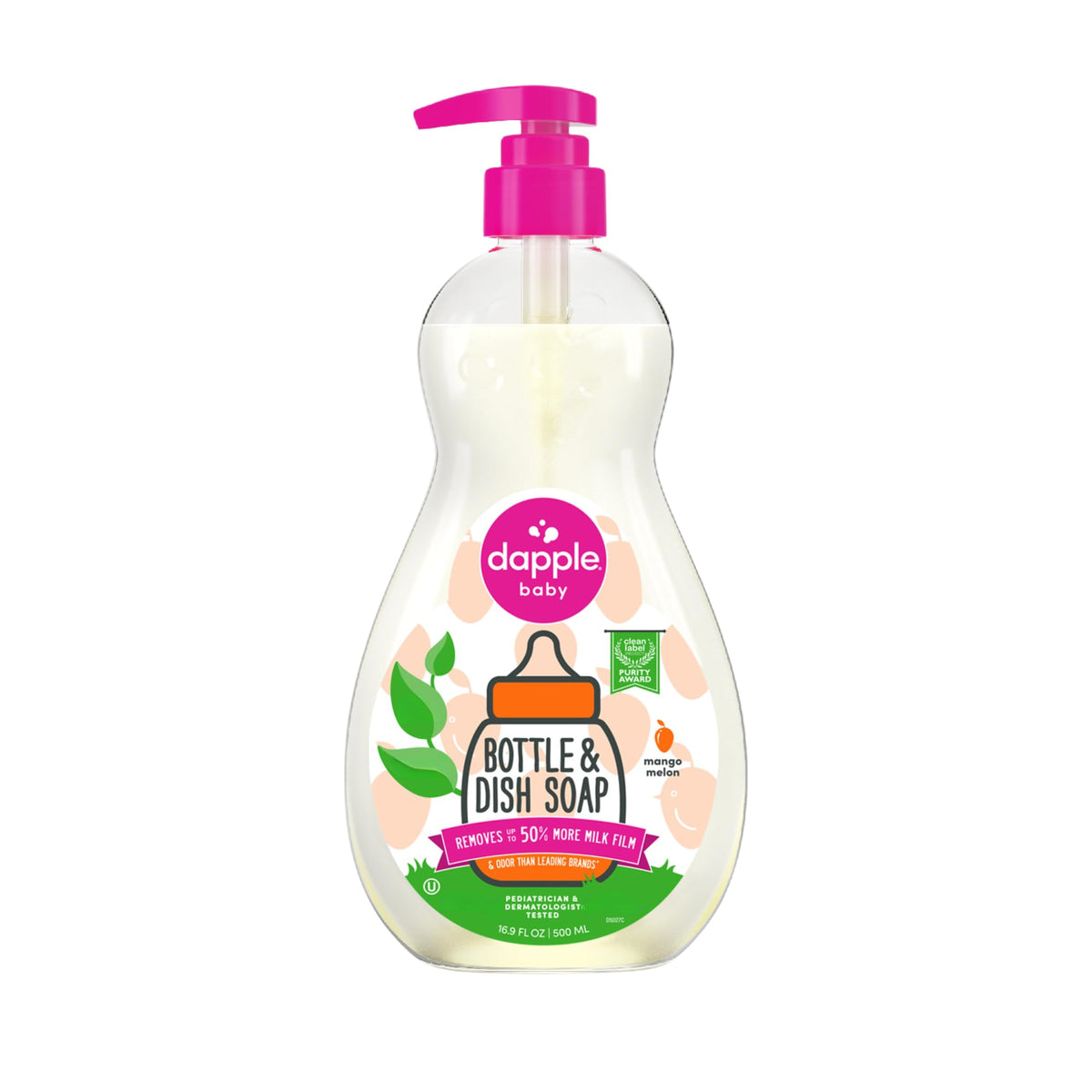 Dapple Baby - Fragrance Free Bottle & Dish Soap - 16.9 fl oz (3 Pack)