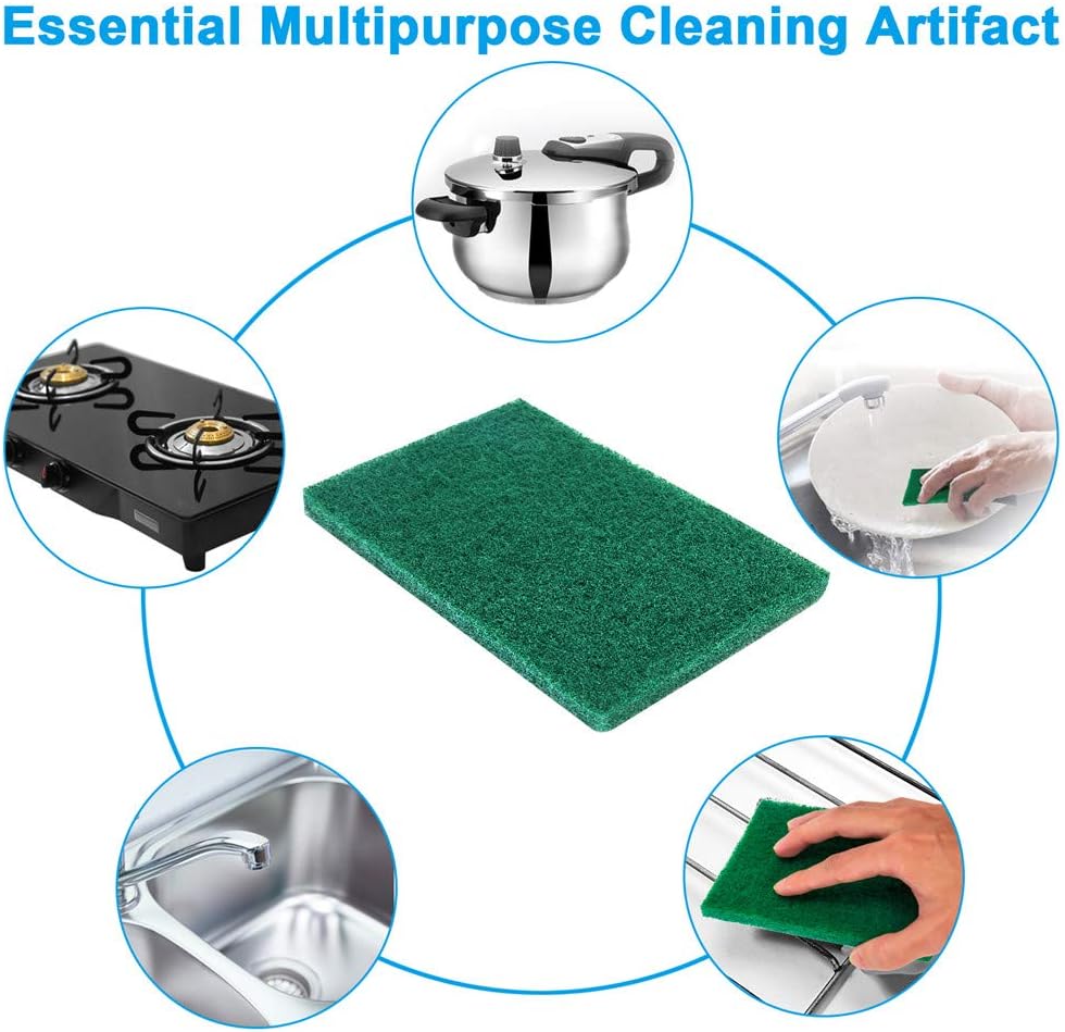 24Pcs Scouring Pad, Heavy Duty Dish Scrubber for Kitchen, Grill, Pots