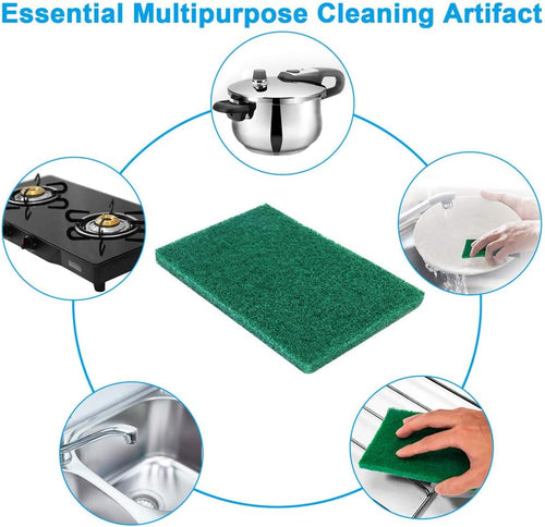 24Pcs Scouring Pad, Heavy Duty Dish Scrubber for Kitchen, Grill, Pots