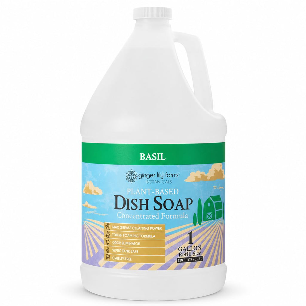 Ginger Lily Farms Botanicals Liquid Dish Soap, 128oz, Lavender Chamomile