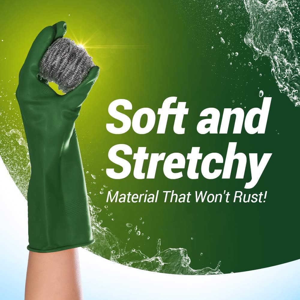 Fuller Brush Stainless Steel Scrubbing Sponges – 1-Pack (1 Set of 3 = 3 Pieces) – Heavy Duty Kitchen Scour Sponges for Dishes, Pots & Pans