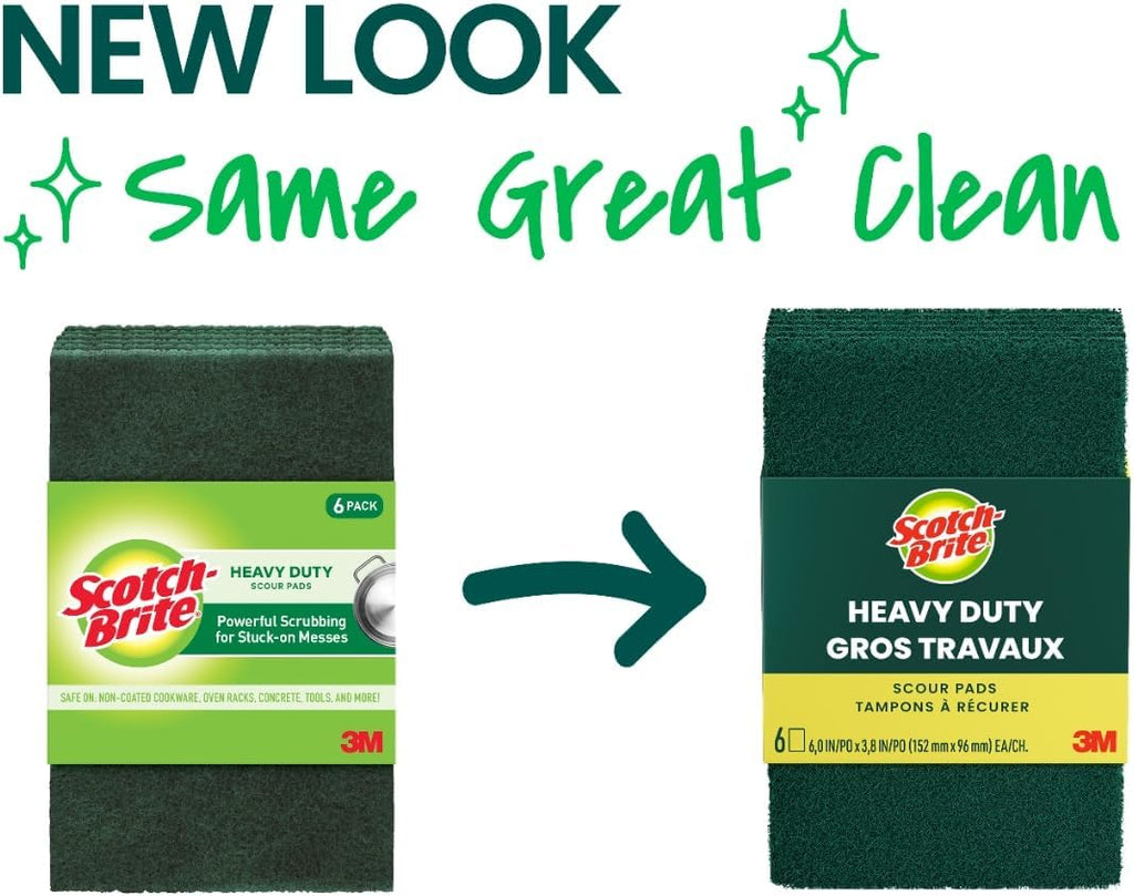 Scotch-Brite Heavy Duty Scouring Pad, 30 Pack