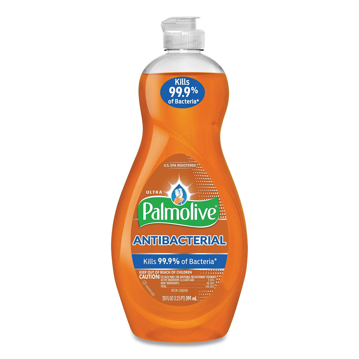 Palmolive Ultra Concentrated Antibacterial Liquid Dish Soap, Orange Scent, 32.5 Fluid Ounce