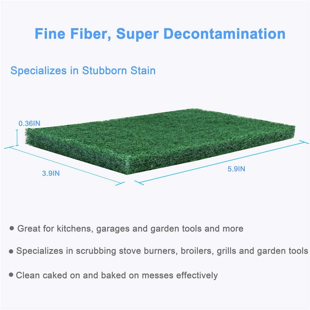 24Pcs Scouring Pad, Heavy Duty Dish Scrubber for Kitchen, Grill, Pots