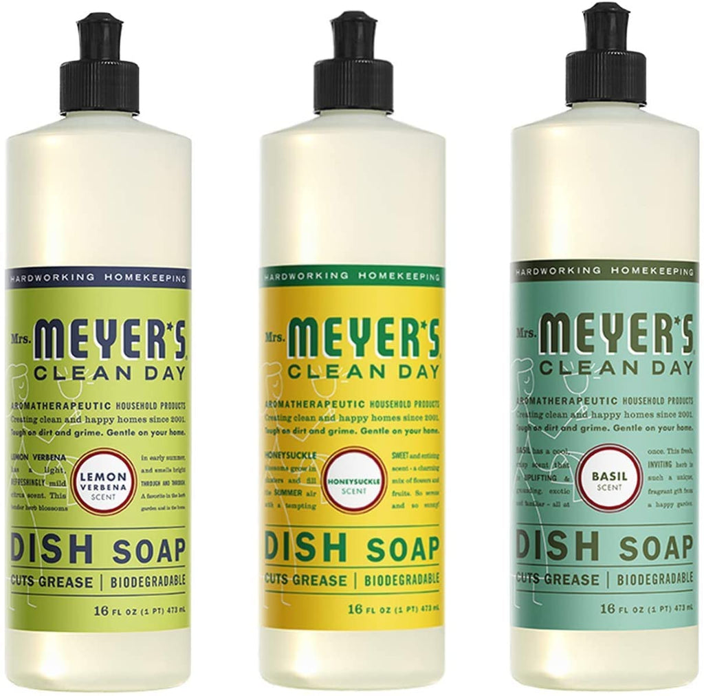 MRS. MEYER'S CLEAN DAY Liquid Dish Soap, Lemon Verbena, 16 fl. Oz