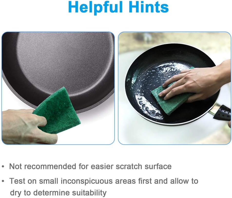 24Pcs Scouring Pad, Heavy Duty Dish Scrubber for Kitchen, Grill, Pots