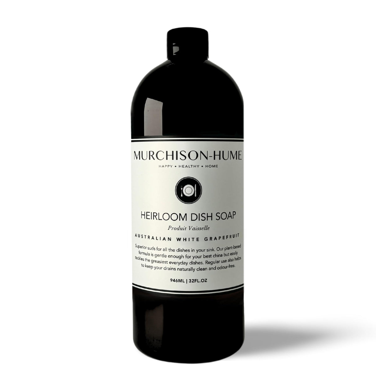 Murchison-Hume Heirloom Dish Soap | Plant-Based Dishwashing Liquid | Tough on Grease | Gentle on Hands & Sensitive Skin | Non-Toxic | Safe for Fine China | Australian White Grapefruit | 16 fl oz
