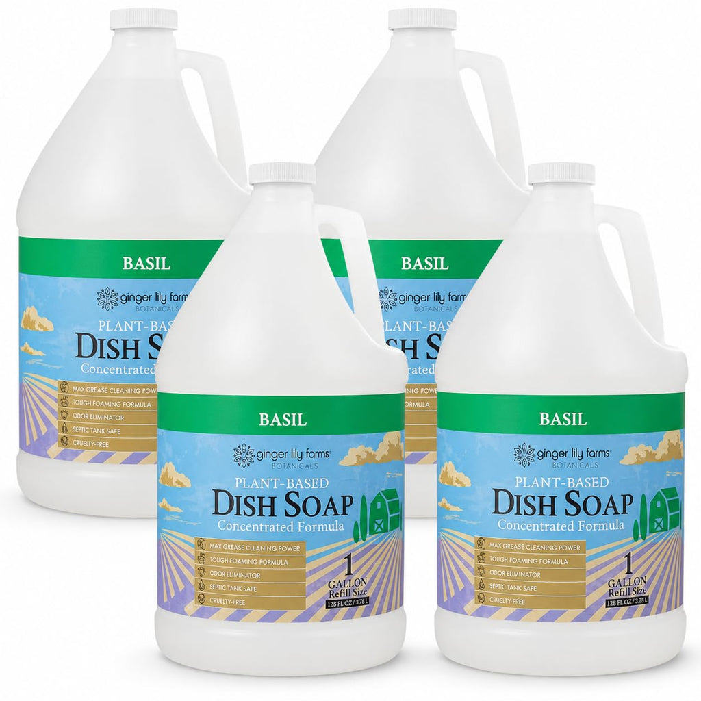 Ginger Lily Farms Botanicals Liquid Dish Soap, 128oz, Lavender Chamomile