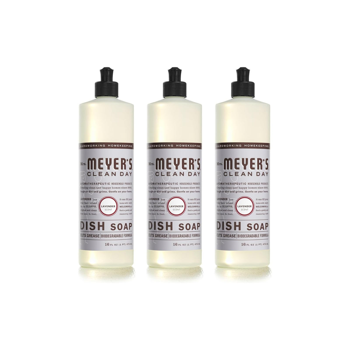 MRS. MEYER'S CLEAN DAY Liquid Dish Soap, Apple Cider, 16 fl oz, 3 Pack