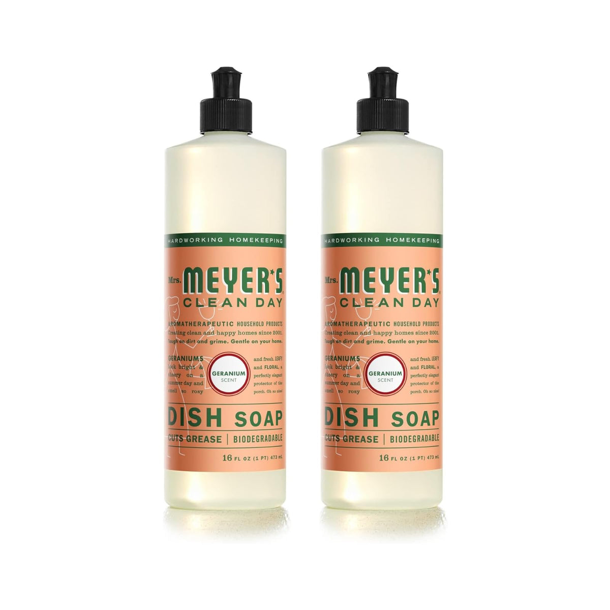 MRS. MEYER'S CLEAN DAY Liquid Dish Soap, Apple Cider, 16 fl oz, 3 Pack