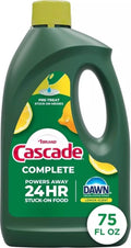 Cascade Complete Dishwasher Detergent Liquid Gel, Dish Detergent, Dishwasher Soap, Citrus, 75oz