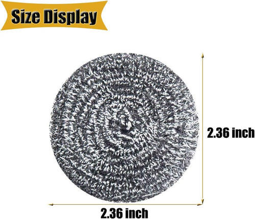 16 PCS Stainless Steel Sponges Scrubbers Cleaning Ball Utensil Scrubber Density Metal Scrubber Scouring Pads Ball for Pot Pan Dish Wash Cleaning for Removing Rust Dirty Cookware Cleaner (16 Packs)