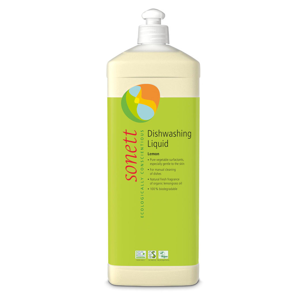 Sonett Organic Dishwashing Liquid Organic 100% Biodegradable Lemon, 34 Fl.Oz (1 Count)