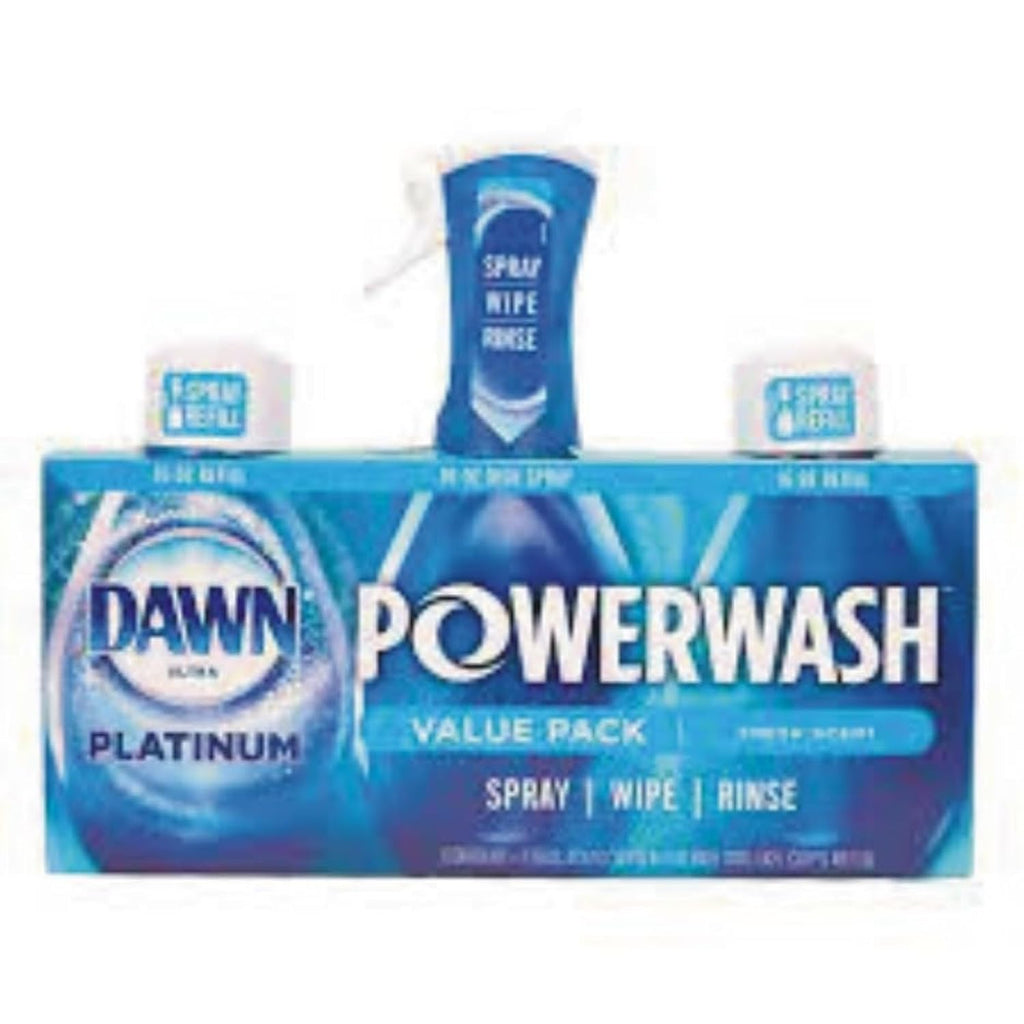 Dawn Powerwash Dish Soap Spray + 3 Dishwashing Liquid Refills Lemon, 4*16oz