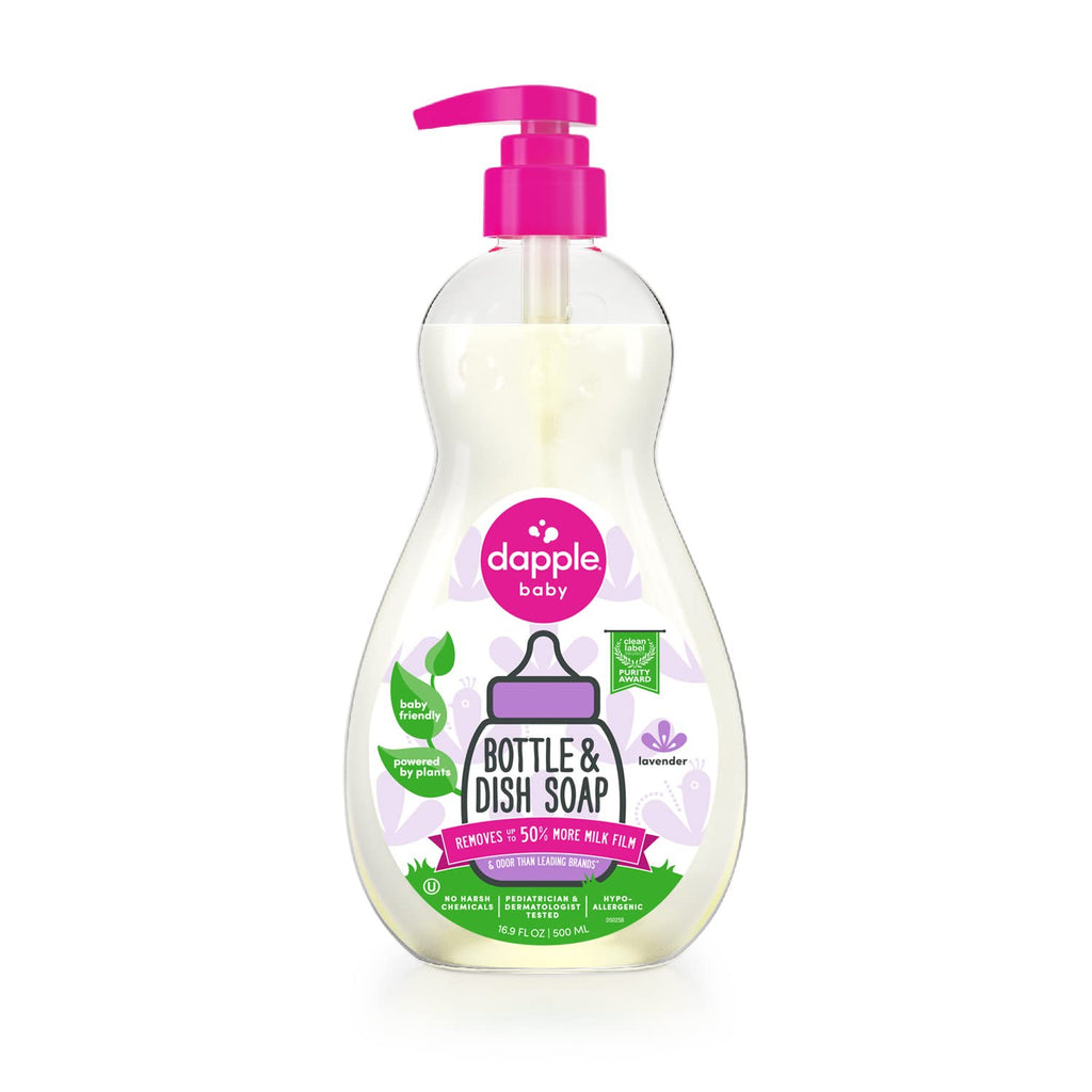 Dapple Baby - Fragrance Free Bottle & Dish Soap - 16.9 fl oz (3 Pack)
