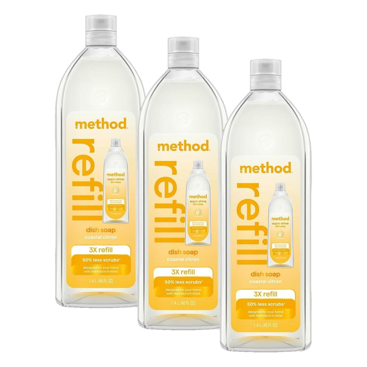 method Super Shine Liquid Dish Soap Refill, Dewy Daze Scented, 48 fl oz