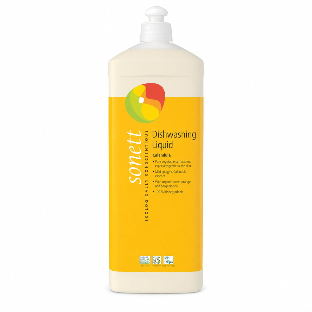 Sonett Organic Dishwashing Liquid Organic 100% Biodegradable Lemon, 34 Fl.Oz (1 Count)