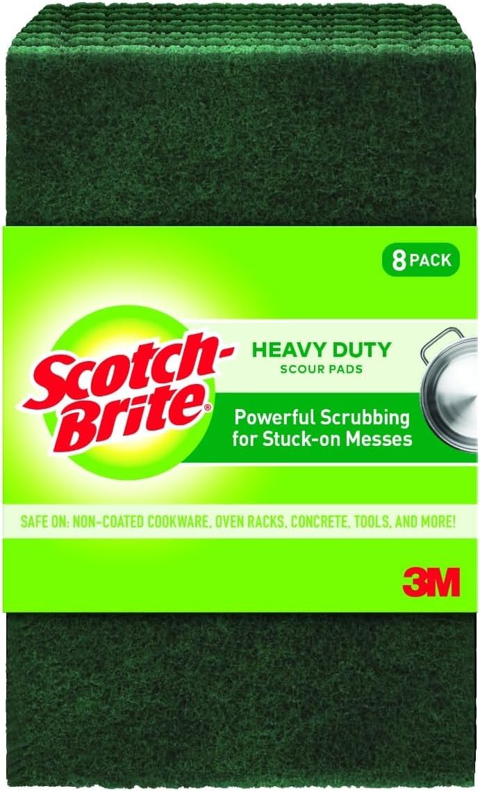 Scotch-Brite Heavy Duty Scouring Pad, 8 Pack