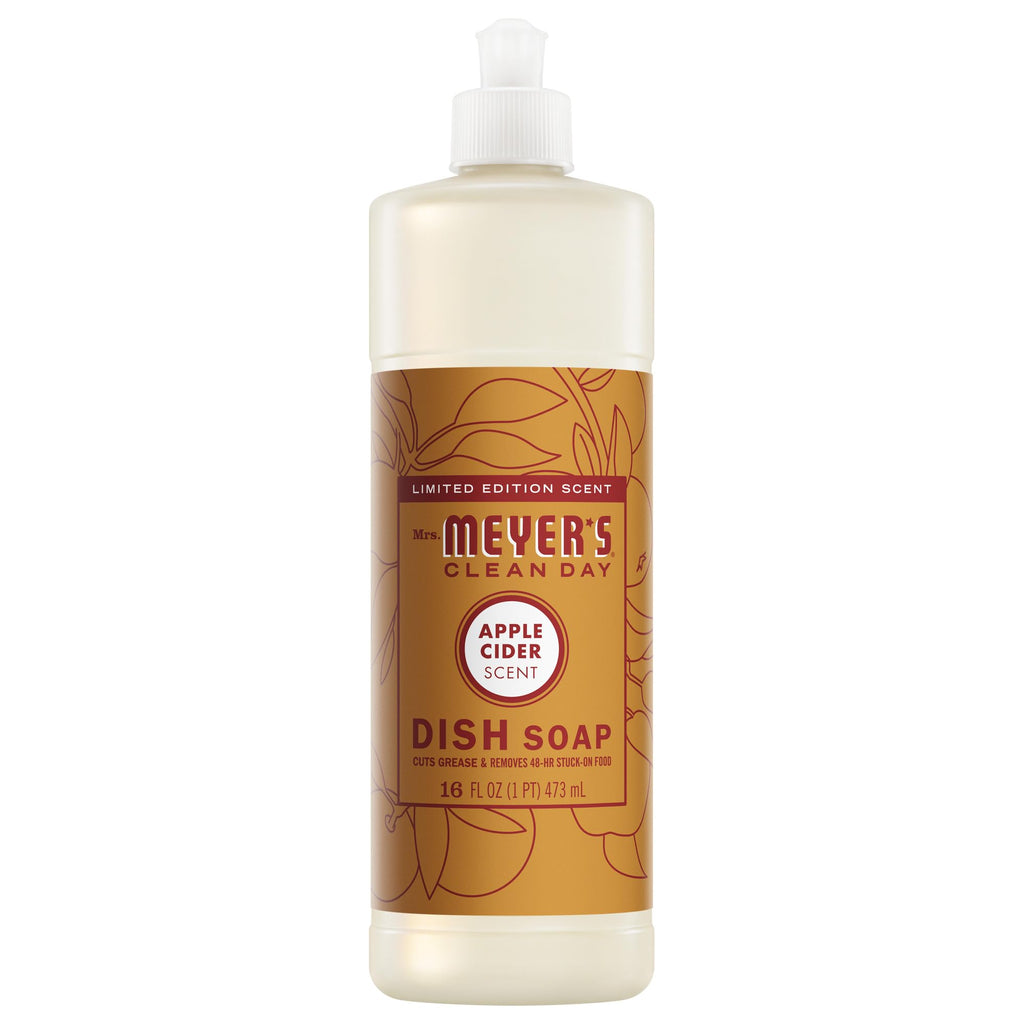 MRS. MEYER'S CLEAN DAY Liquid Dish Soap, Apple Cider, 16 fl oz, 3 Pack