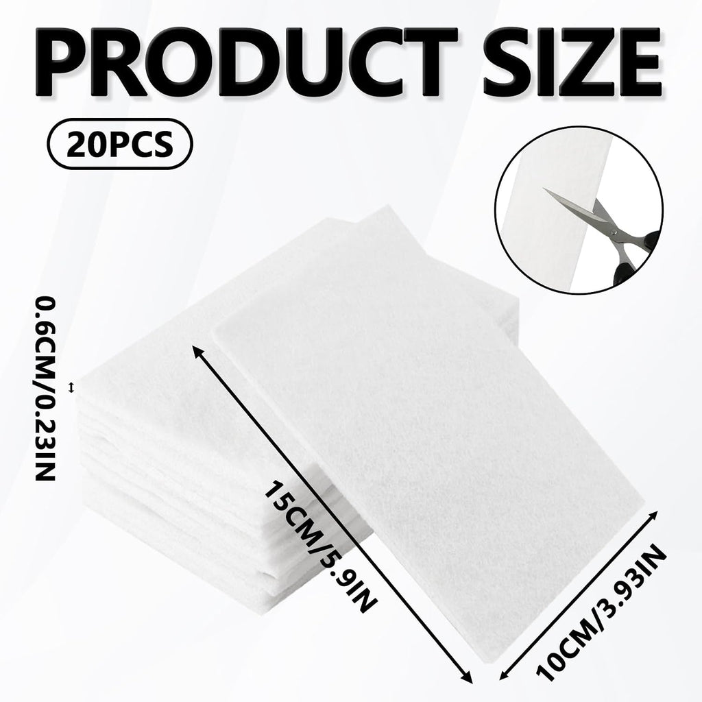 20PCS White Scrub Pads, Non Scratch Scrubbing Pads Non Woven Scouring Pads