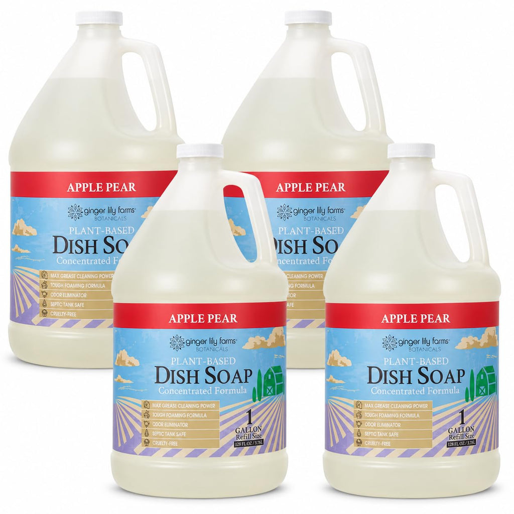 Ginger Lily Farms Botanicals Liquid Dish Soap, 128oz, Lavender Chamomile