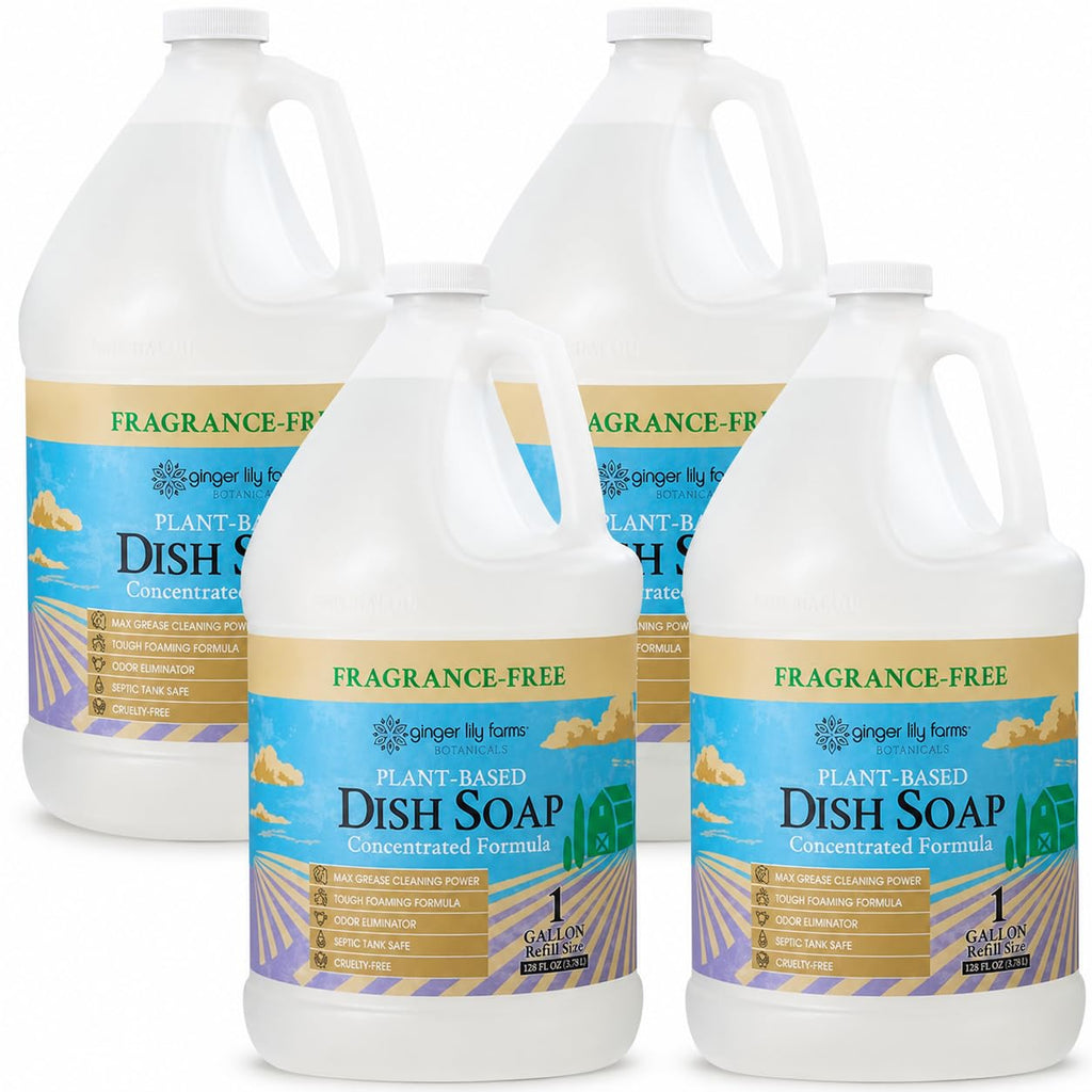 Ginger Lily Farms Botanicals Liquid Dish Soap, 128oz, Lavender Chamomile