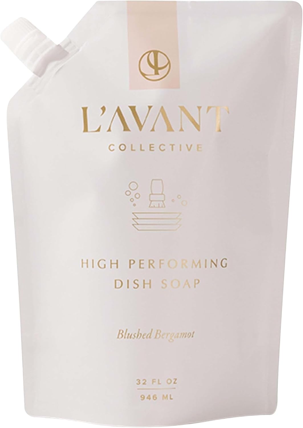L'AVANT Collective Dish Soap Refill 32oz, Plant-Based, Blushed Bergamot
