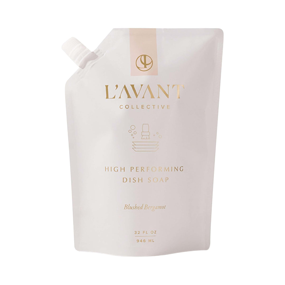 L'AVANT Collective Dish Soap Refill 32oz, Plant-Based, Blushed Bergamot