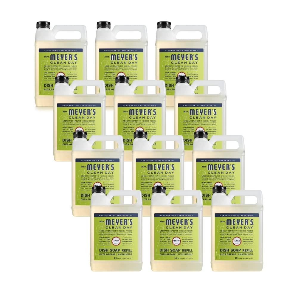 MRS. MEYER'S CLEAN DAY Liquid Dish Soap Refill, Basil, 48 fl. oz