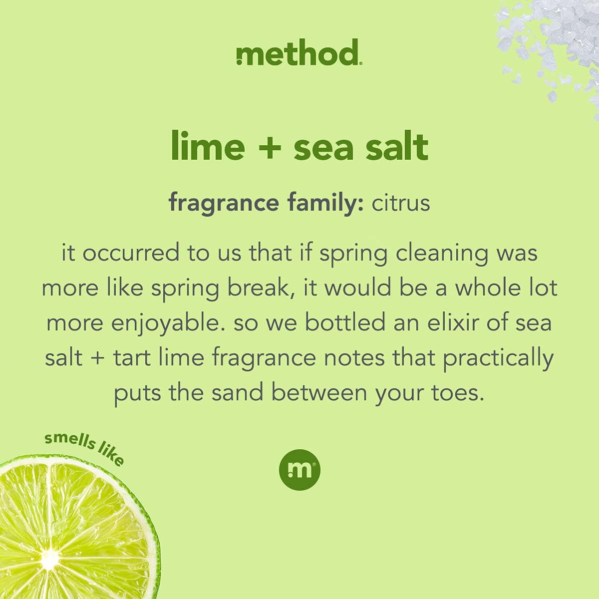 Method Gel Dish Soap, Lime + Sea Salt, Tough on Grease, 18 Fl Oz (Pack of 4)