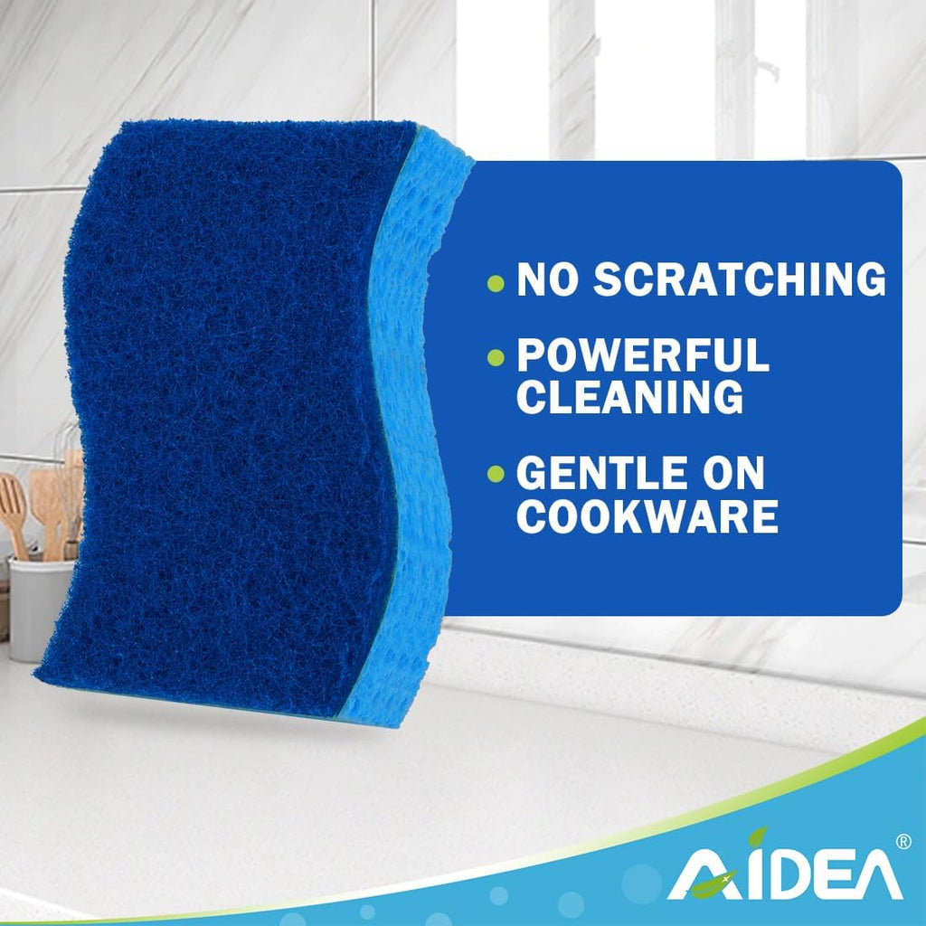 AIDEA Non Scratch Scrub Sponge-24Count, Sponges Kitchen, Sponges for Dishes