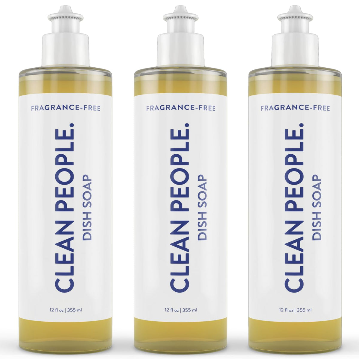 THE CLEAN PEOPLE Liquid Dish Soap - Clean, Simple Ingredients - Extra Scrubbing Power (Lemon Verbena Scent) 12 fl. oz (6 Pack)
