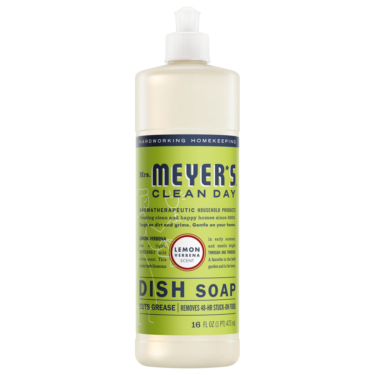 MRS. MEYER'S CLEAN DAY Liquid Dish Soap, Basil, 16 fl oz, 3 Pack