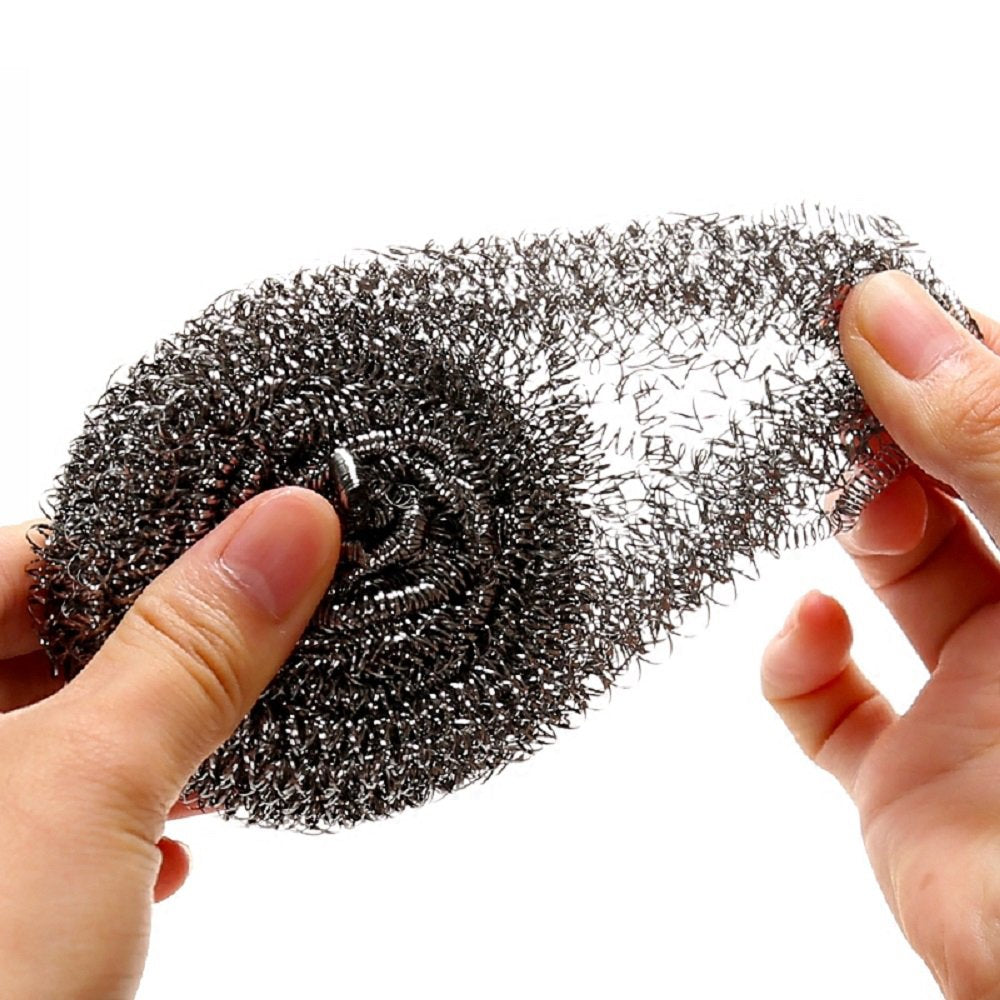 KTOJOY 6 Pack Stainless Steel Wool Scrubber, Scouring Pads