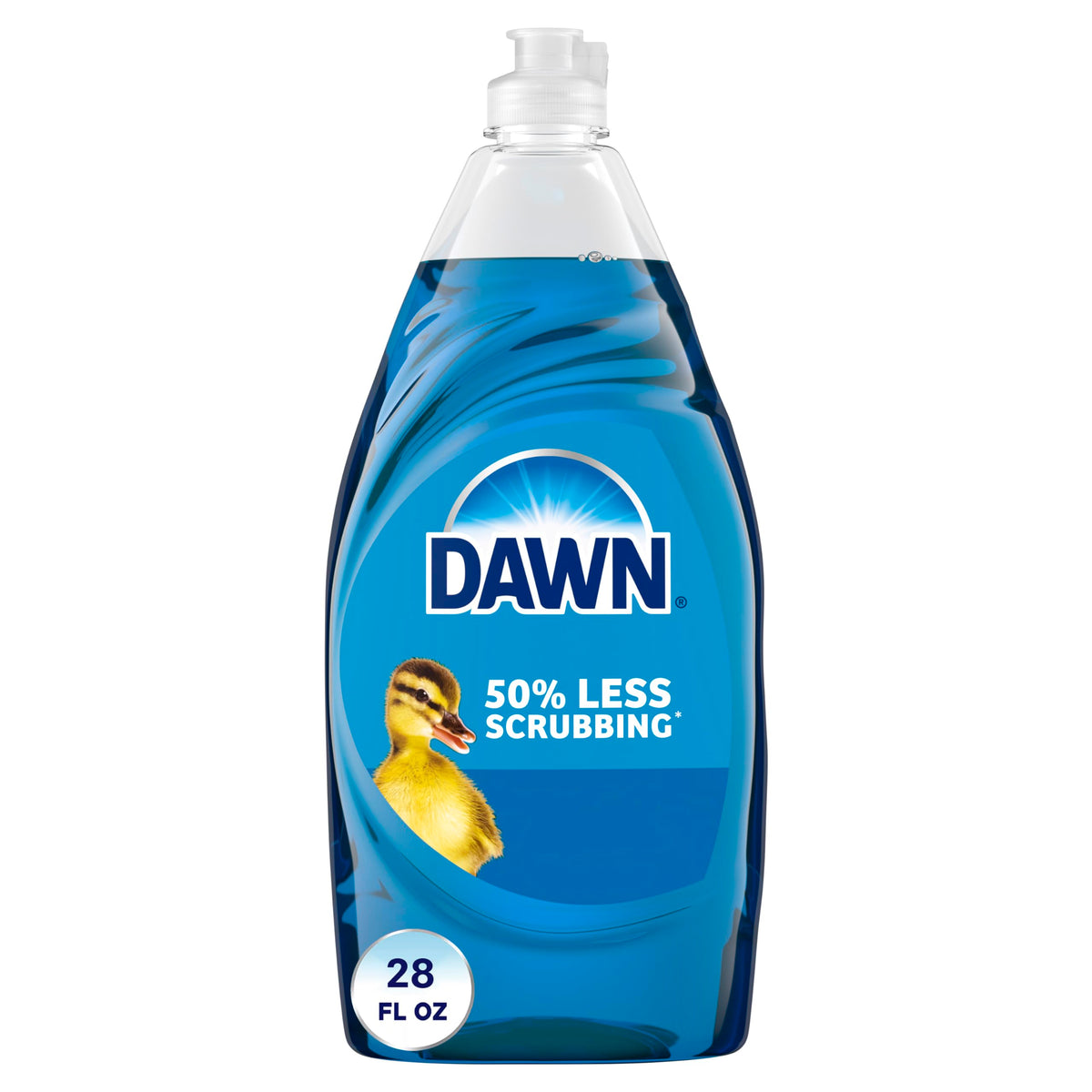Dawn Ultra Original Dish Soap Refill Jug Large Size Blue Liquid Dishwashing Detergent, Powerful Soap for Grease, 51.5oz (Pack of 2)
