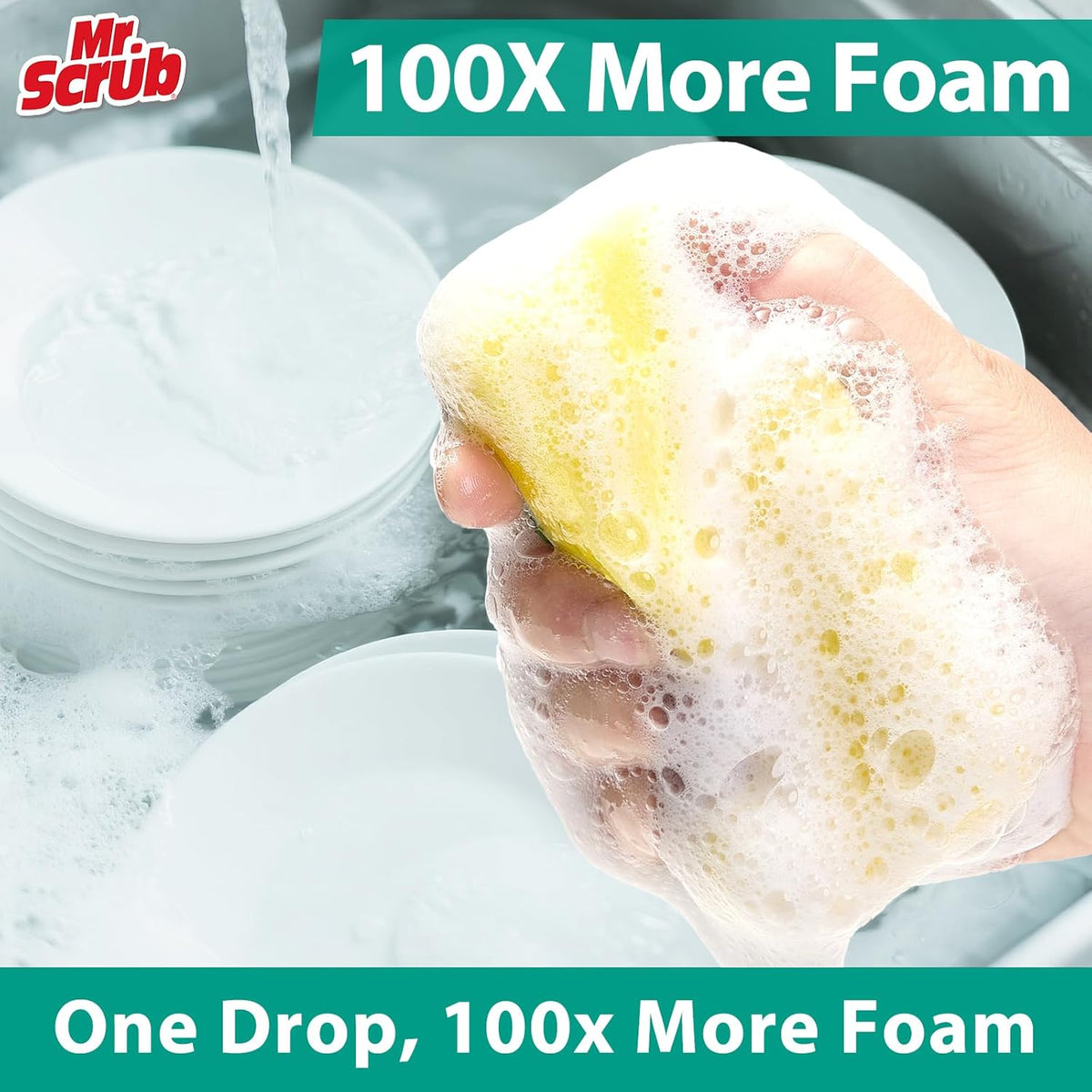 Mr. Scrub Sponges Kitchen Scrub Dish Sponge Scouring Pad, 12 Pack Cleaning Brush Scrubber Supplies for Soap, Dishwashing Dinnerware Sets Pan Pot Towels Cloth Rags Holder Glass Dishwasher Sink Bathroom