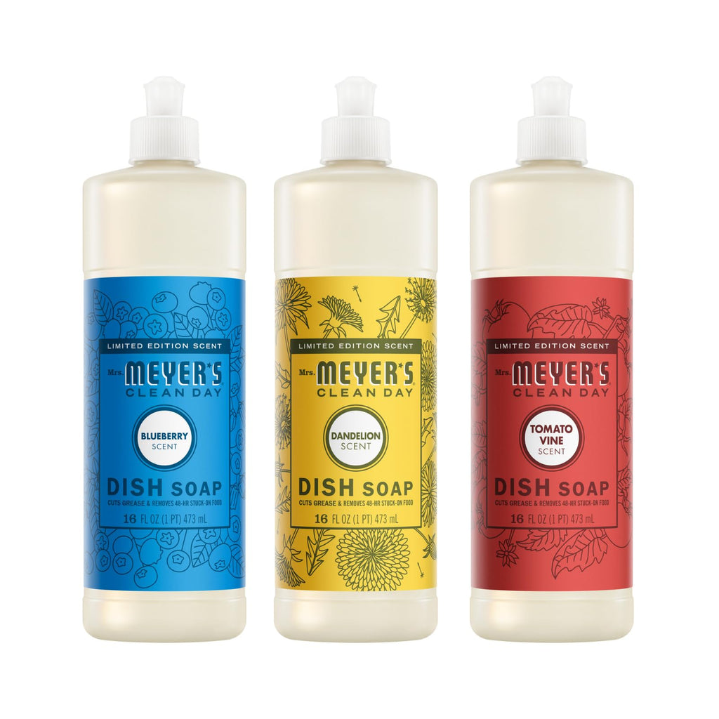 MRS. MEYER'S CLEAN DAY Liquid Dish Soap, Apple Cider, 16 fl oz, 3 Pack