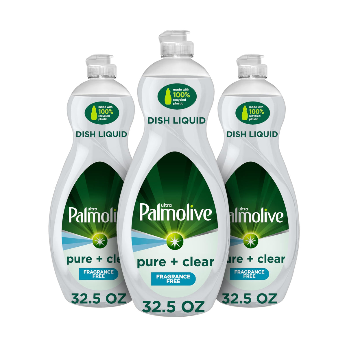 Palmolive Ultra Dishwashing Liquid Dish Soap, Pure + Clear Fragrance Free - 32.5 Fluid Ounce (Packaging may vary)