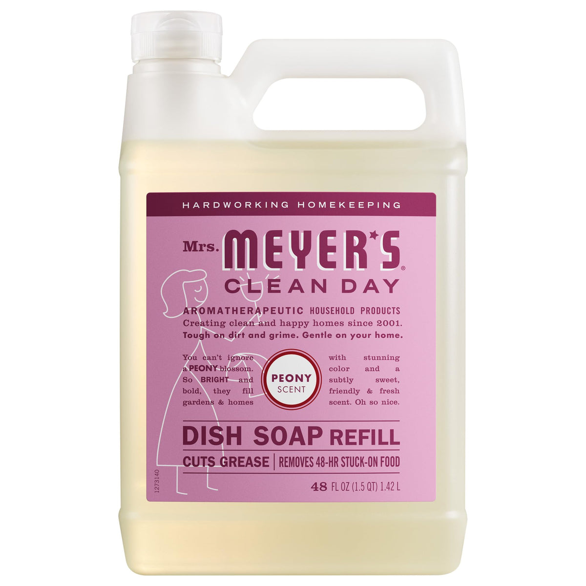 MRS. MEYER'S CLEAN DAY Liquid Dish Soap Refill, Basil, 48 fl. oz