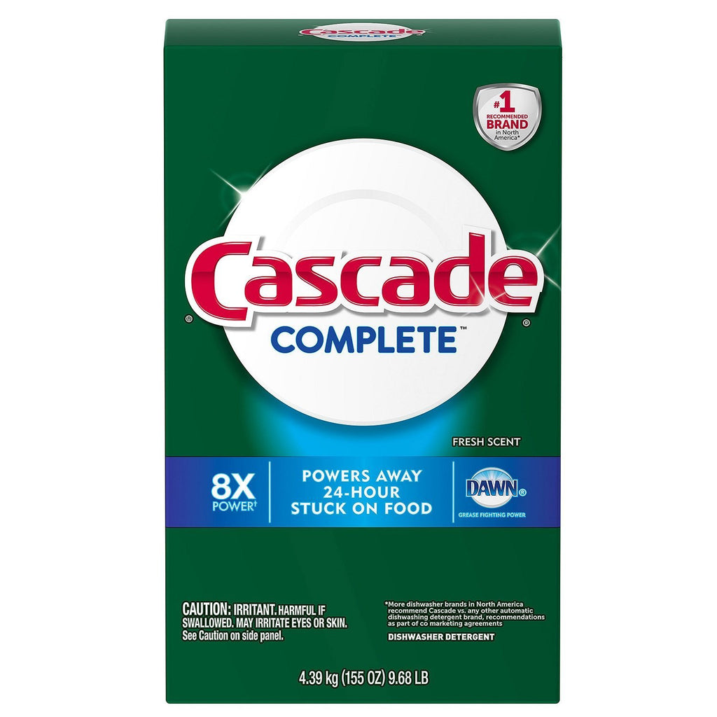 Cascade Complete Powder Dishwasher Detergent, Fresh Scent, 75 oz, White