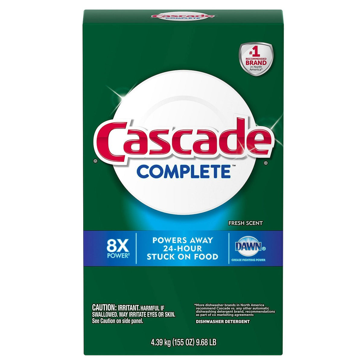 Cascade Complete Powder Dishwasher Detergent, Fresh Scent, 75 oz, White