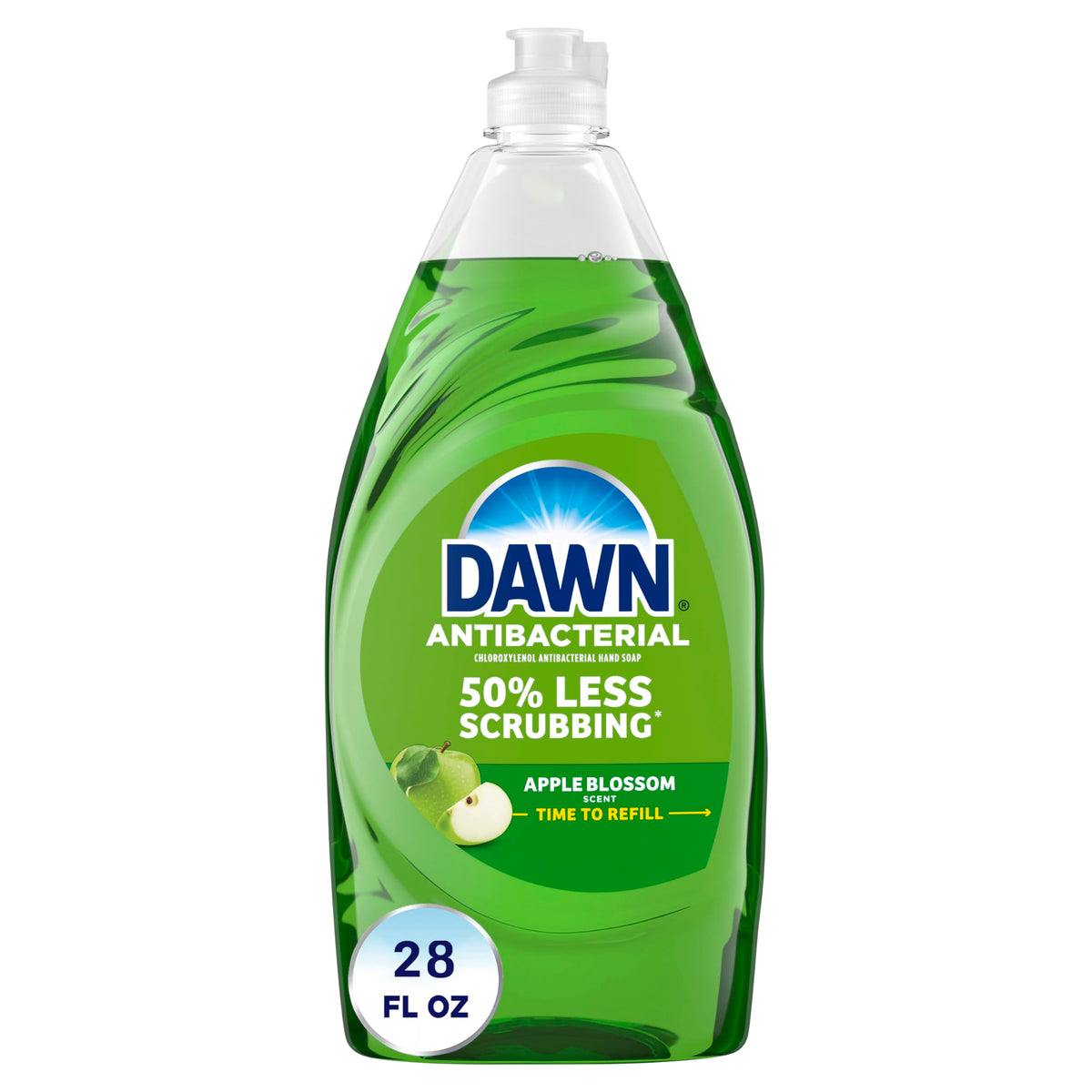 Dawn Ultra Original Dish Soap Refill Jug Large Size Blue Liquid Dishwashing Detergent, Powerful Soap for Grease, 51.5oz (Pack of 2)