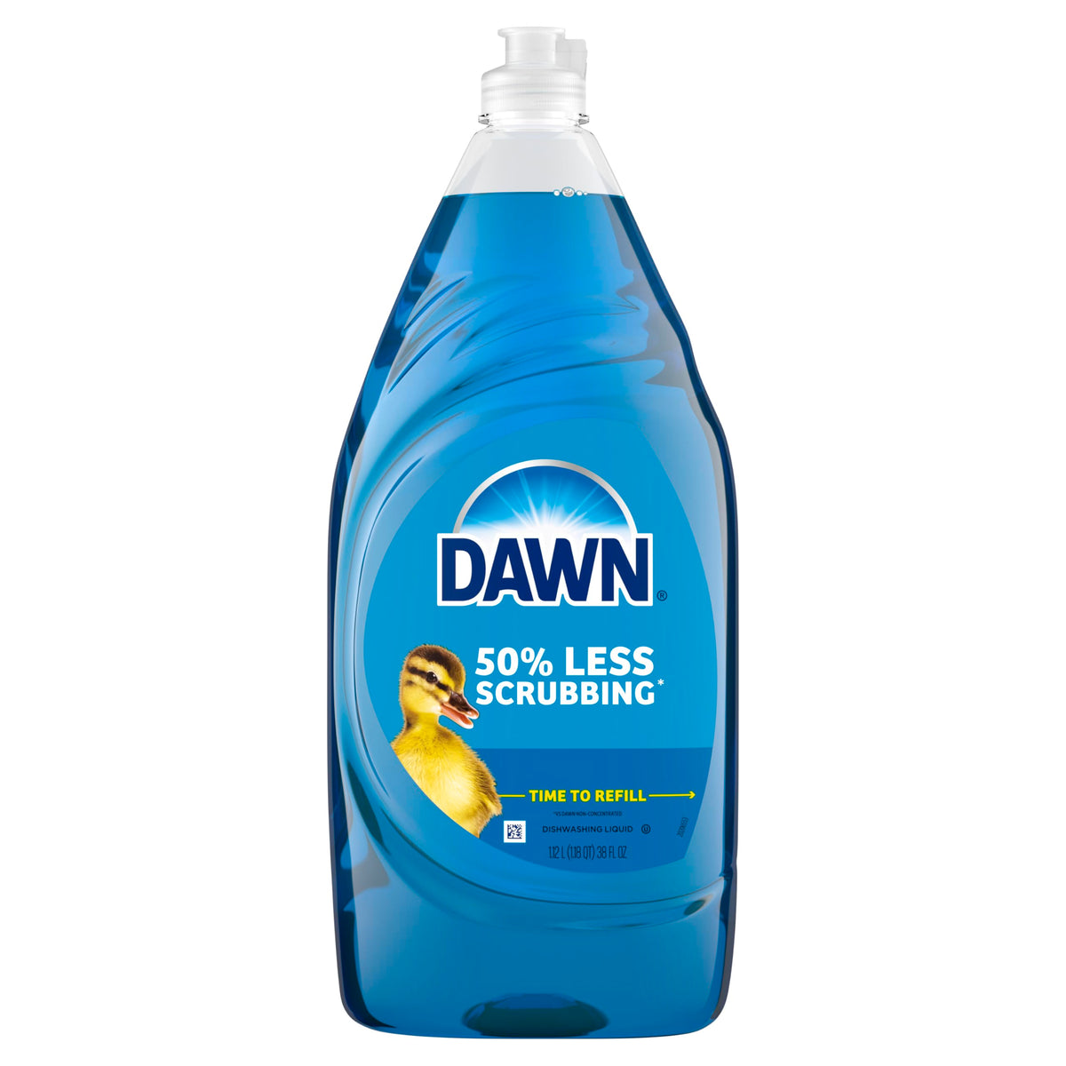 Dawn Ultra Original Dish Soap Refill Jug Large Size Blue Liquid Dishwashing Detergent, Powerful Soap for Grease, 51.5oz (Pack of 2)